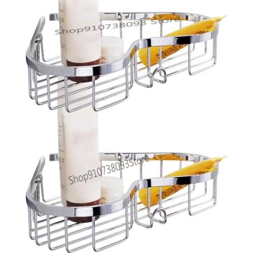Bathroom Shampoo Shower Gel Rack Bathroom All Copper Mesh Basket Bathroom Triangle Basket Corner Rack