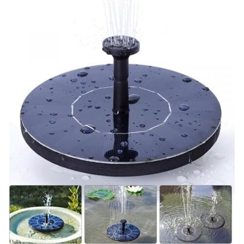 Environment Friendly Garden Pool Pond Solar Panel Birdbath Fountain Run Automatically Outdoor Decoration Single Crystal Silicon