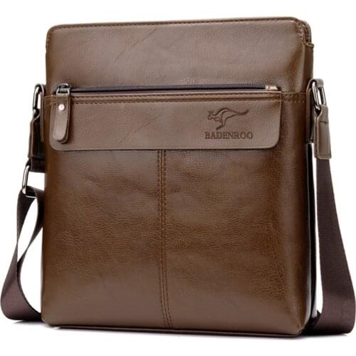 Kangaroo Luxury Brand Messenger Bag Leather Men Shoulder Bag Small Male Crossbody Bag For Men Leather Sling Bag Business Handbag