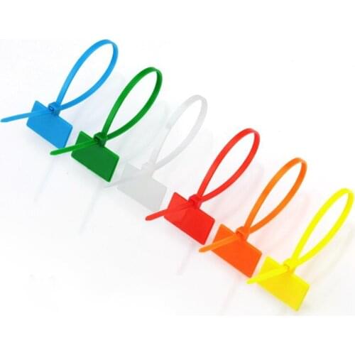 Waterproof color label cable tie 4*150mm network label mark signage cable tie buckle