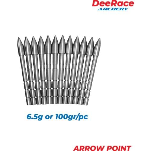 Stainless Steel Insert Arrow Point 12pcs Archery Arrow Head 100 Grains for 4.2mm Arrow Shaft