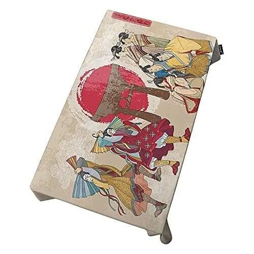 Japanese Samurai And Geisha Table cloth Rectangular Kabuki Actors Table With Polyester