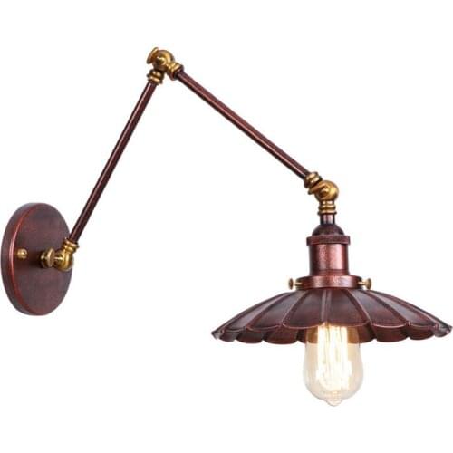 Binodal Iron Long Arm Wall Sconce Edison Adjust Bedside Wall Lamp Loft Industrial Vintage Lighting LED Wall Light Fixtures