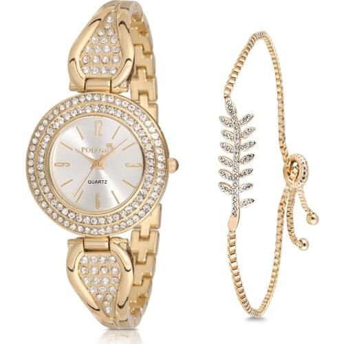 Women Wrist watch Zircon Stone Bracelet Gift Pl-1275b1