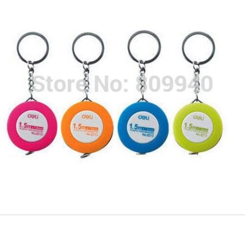 5Pcs/Lot Creative Candy-Colored Keychain Tape Measure Pull Tape Measure Tool Body Tape Key Ring Measure Tape