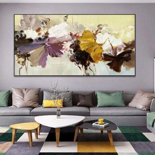 Abstract Flowers Canvas Art Wall Paintings Home Decor Pop Art Canvas Prints Flowers Modern Wall Posters For Living Room Cuadros