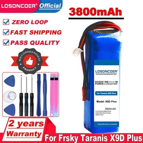 LOSONCOER Battery 3800mAh For Frsky Taranis X9D Plus Transmitter Toy Accessories 2s in Batteries stock