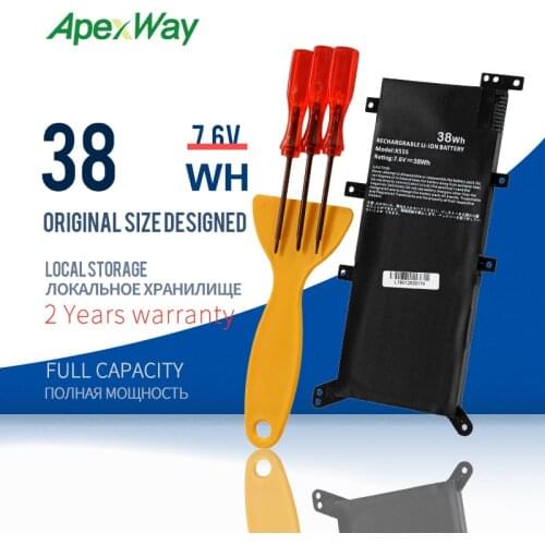 Apexway 7.6V 38Wh C21N1347 Laptop Battery For Asus X554L X555 X555L X555LA X555LB X555LD X555LN X555MA F555A F555U W519L F555UA