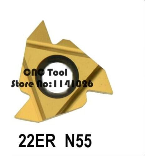 Free Shipping 22ER N 55 Carbide Threading Inserts 55 Deg External Threading Tips,Indexable Inserts for Threaded Lathe Holder SER