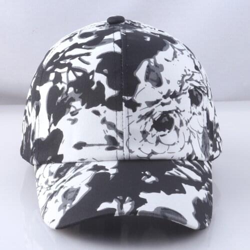 Mixed Color Black White Splash Ink Art Graffiti Baseball Cap Fashion Summer Casual Hip Hop Hat Men Women Thin Lightweight