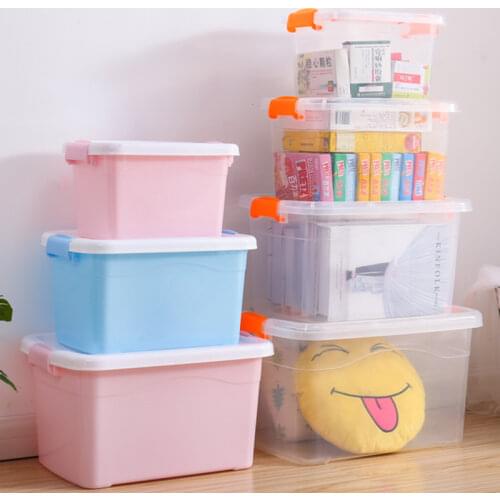 Oversize Toy Box Plastic Box Clothes Box With Lid Household Super Large Capacity Finishing Box Makeup Organizer Storage Box