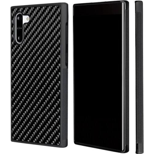 Phone Case for Samsung Galaxy Note 10 Plus Case Soft TPU + Carbon Fiber for Samsung Note10 Cover Wireless Charging Support