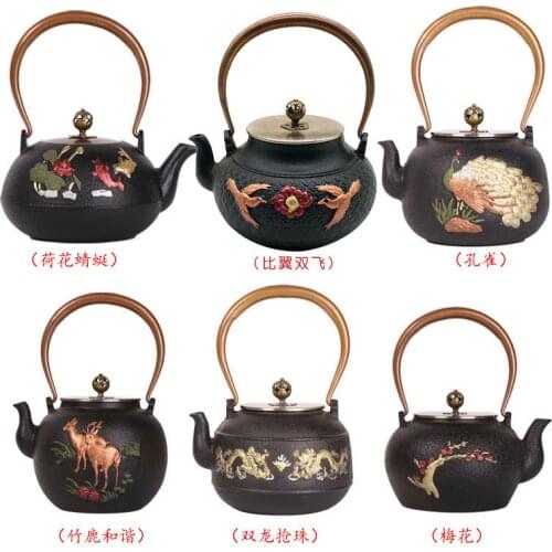 Japanese style cast Iron pot teapot tea pot making boiling water kettle gas and induction cooker