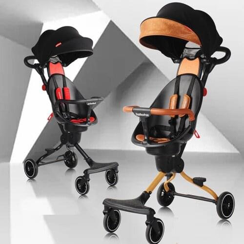 Trolley Baby Pram High Landscape Carriage Baby Stroller Travel Children Trolley Foldable Lightweight Kinderwagen Kids Pushchair