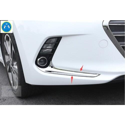 Interior ! 2 Pcs For Hyundai Elantra Avante Sedan 2016 2017 ABS Chrome Front Fog Light Lamp Eyelid Cover Trim