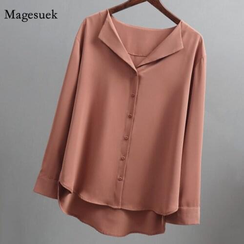 Cardigan Loose Long Sleeve 2020 New Women Tops and Blouses Solid Chiffon Blouse Women Shirts Office Women Clothes Blusas 5134