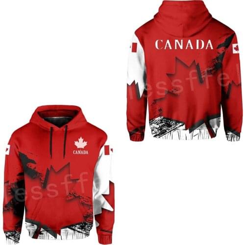 Tessffel Country Flag Canada Symbol Maple leaf Colorful Pullover Men/Women Tracksuit zipper Jacket 3Dprint Streetwear Hoodies D8