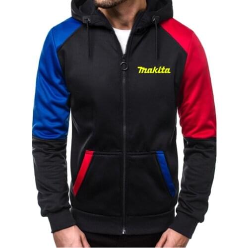 Makita Fashion Brand Mens Hoodie 2021 Harajuku Style Spring Autumn Men Casual Hoodie Men Solid Color Hoodies Delicate Print Tops