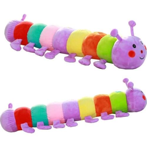 55cm Cartoon Caterpillar Plush Toy Soft Stuffed Plush Animal Pillow Child Plush Toy Birthday Gift