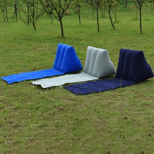 Inflatable Beach Mat Festival Camping Leisure Lounger Back Pillow Cushion Chair Folding Camping Picnic Mat Sand Seat Pad