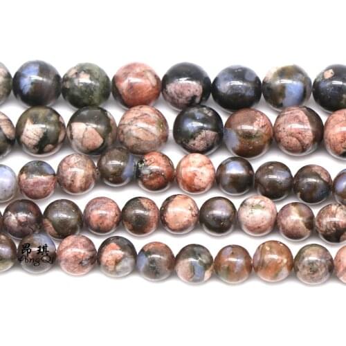 Natural Stone Brown Glaucophane Round Loose Beads 6 8 10mm Pick Size For Jewelry Making DIY Bracelet Necklace Accessories 15