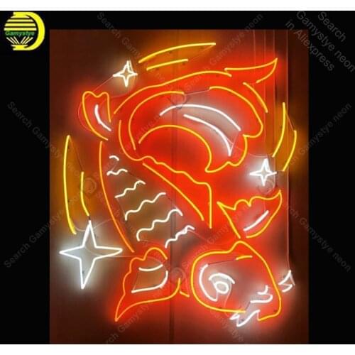 NEON SIGN For Fish Sign Goldfish light lampara neon signs sale vintage neon light for Windower wall custom made decorate vintage