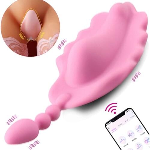 Invisible Wearable Vibrator Bluetooth/Remote Control Anal Clitoral Stimulator Sex Toys for Woman Portable Panty Vibrator 10 Mode