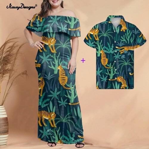 Noisydesigns Women Maxi Dress Party Bodycon Festival 3D Tiger Leopard Animal Print Sexy Plus Size 5XL Office Clothes Dropship