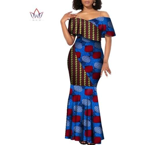 Wholesale Women Clothing For Autumn Short Sleeve Elegant Lady Formal wear Luxury Africa Style Wedding Dress XXL WY8955