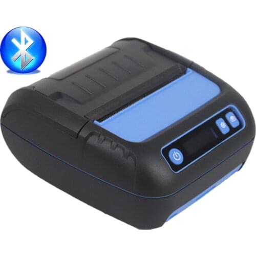 80mm Bluetooth Portable Sticker Label Barcode Printer Drop Resistance Receipt Bill Print With Battery Rechargeable