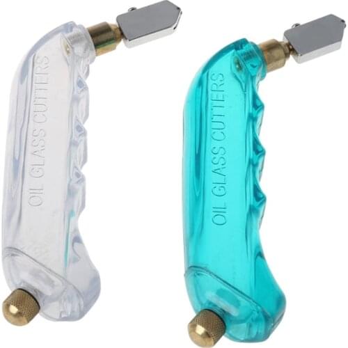 1PC Pistol Grip Oiled Glass Cutter Tungsten Carbide Stained Glass Cutting Hand Tool Random Color