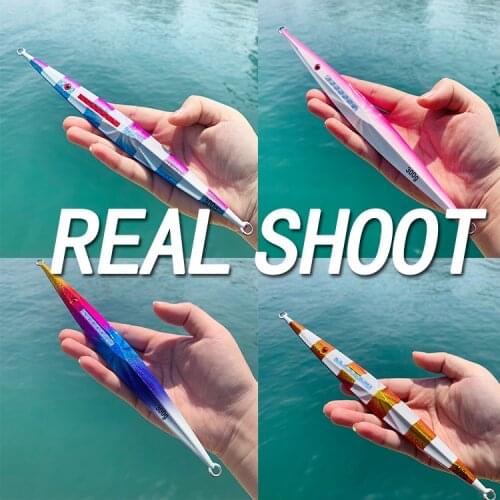 Luminous Metal Jig lures 400g 350g 300g 250g 200g V.I.P AJ Deep Sea Fishing Lure Jig Master Sinking Jigging Bait Fishing Tackles