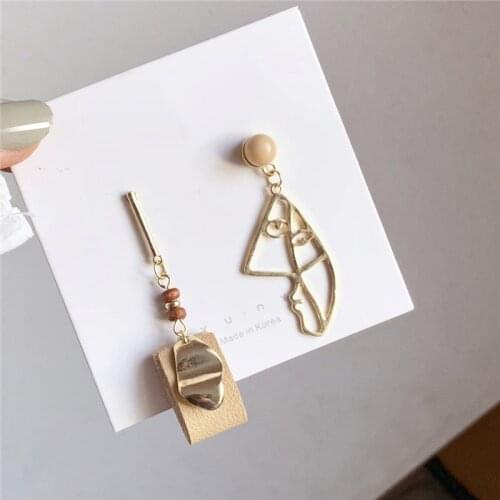 YANGLIUJIA Asymmetric Face Personality Restoring Ancient Ways Of French Earrings Party Accessories Women Fashion Jewelry Gifts