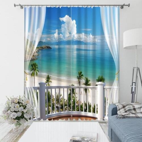 Customized 3d curtains new window balcony thickened windshield blackout curtains 3D Window Curtains For Living Room