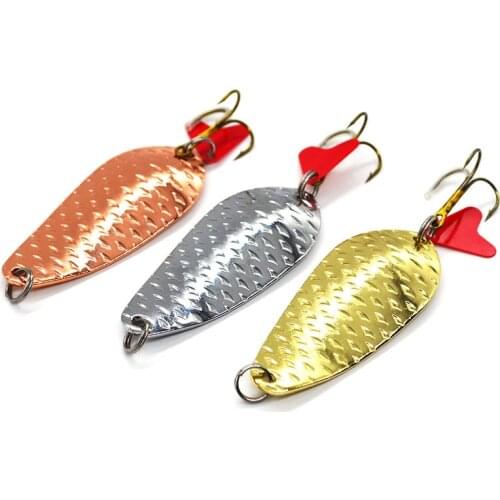 1Pcs Gold Silver Artificial Bait 30g Trout Spoon Long Shot Metal Fishing Lure Spoon Lure For Trout Perch Pike Pesca Isca