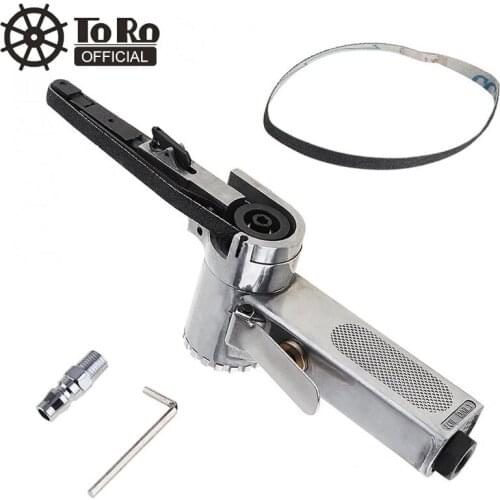10mm Pneumatic Air Belt Sander (10x330mm) Drawing Machine Polishing Grinding Die-casting Aluminum Tools with 2pcs Sanding Belts