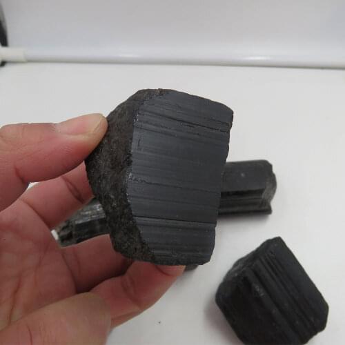 140~160g AAA 100% Natural Raw Black Tourmaline Gemstone Mineral Specimen and Natural Stones