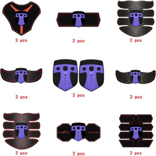 2pc Replacement Muscle Stimulator EMS Figure Slimming Machine Weight lossing Tens Exercise Slim Belt Rechargeable Part Purple