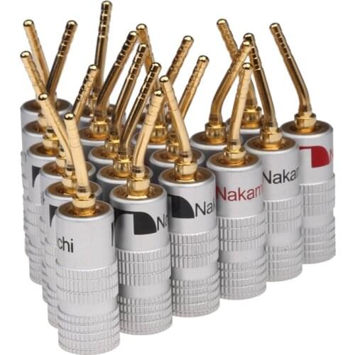 20PCS/set 2mm Pin Speaker Banana Plugs Gold Plated Wire Cable Connector For Audio HiFi Musical Speaker Adapter