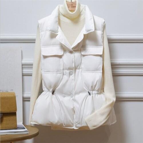 2020 New Ultra Light Down Vest Women Short Vest Windproof Lightweight Warm Waistcoat Female White Duck Down Down Coat Sleeveless