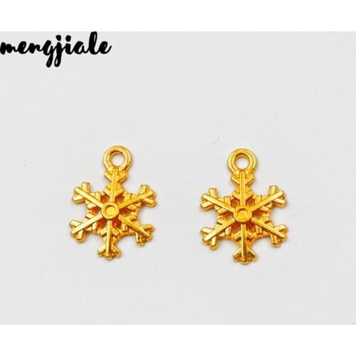35pcs/lot Fashion Antique gold Alloy snowflake Charms Fit Pendants & Necklace Jewelry Findings DIY Handcraft 18*13mm