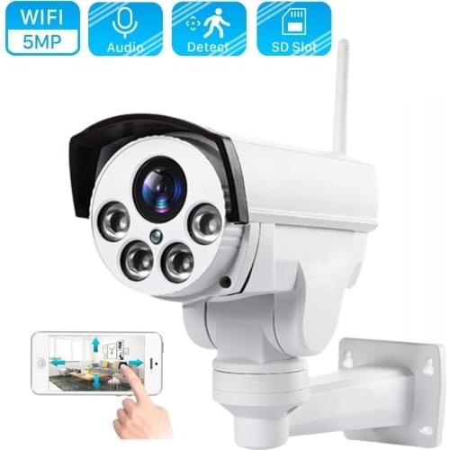 OwlCat HD 10X Zoom Auto focus PTZ IP Camera Outdoor Wifi 2MP 5MP Wireless P2P Audio MIC CCTV Street Camera IR Night SD Card Slot