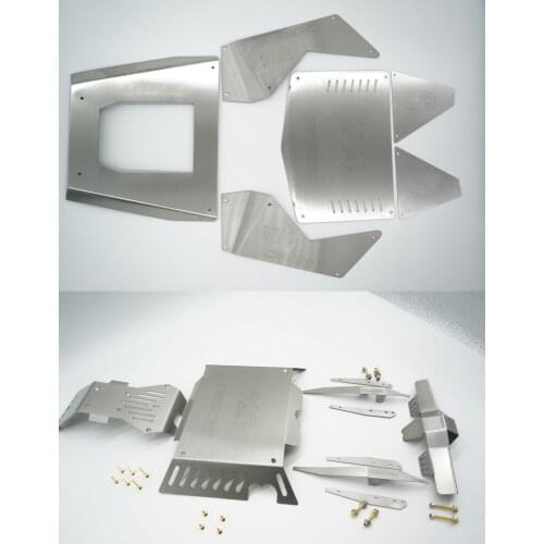 Stainless steel armor body plate +Chassia Protection Plate for CROSSRC UT4 1/7 Rock Crawler RC CAR PARTS