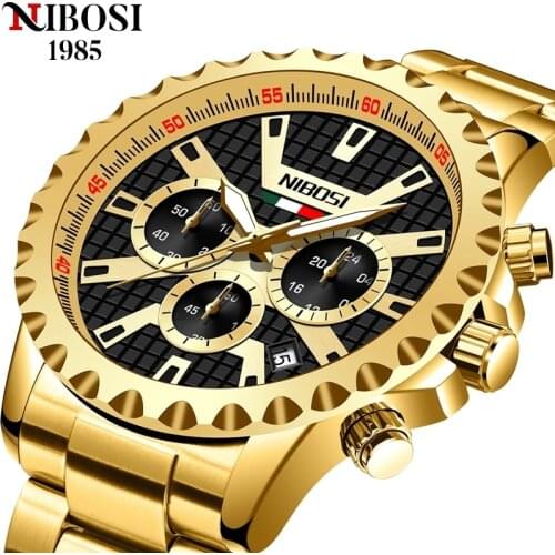 NIBOSI Relogio Masculino Fashion Watch Men Top Brand Sport Watches Mens Waterproof Quartz Clock Man Casual Military WristWatch