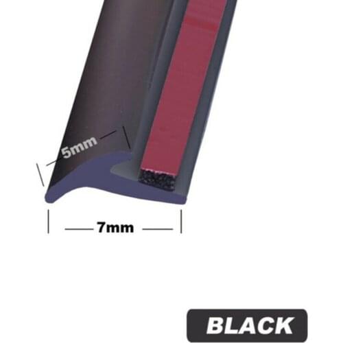 Black Sealing Strip Front Rear Bumper Rubber Vehicle Bumper EPDM Edge Lip Side Skirt T-Type