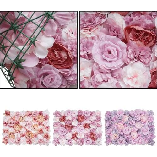 Flower Wall Decor 3D Flower Wall Panel Silk Flowers for Wedding Backdrop