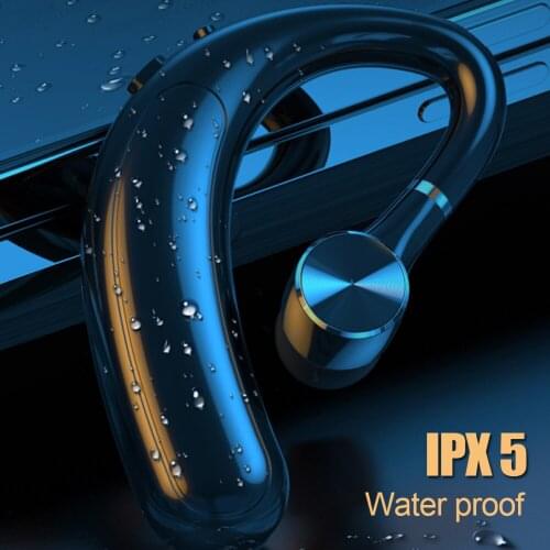 Business Bluetooth-compatible 5.2 Earphone Single Ear Hands-free Noise Reduction Earpiece Wireless IPX5 Waterproof Headphones