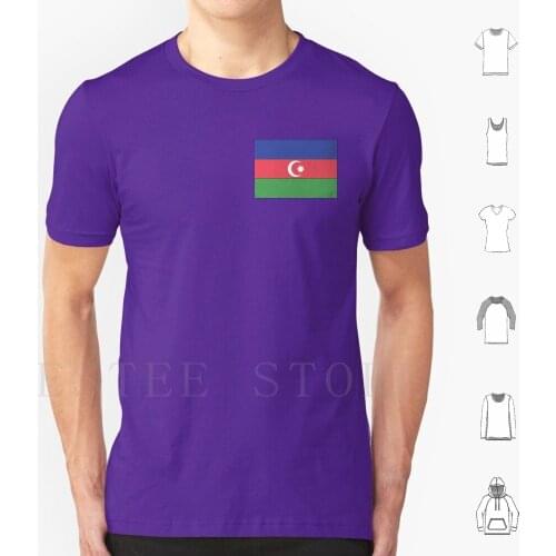 Azerbaijan T Shirt Men Cotton 6Xl Flag Flat Material Pole Long Shadown Stylish Beautiful Map Europe Asia Eurasia Azerbaijan