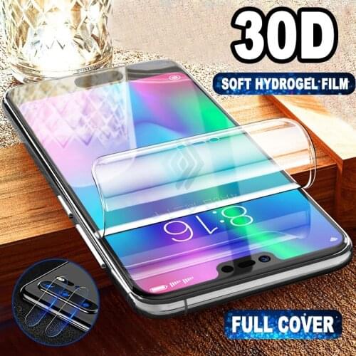 2-in-1 Hydrogel Film For Huawei Honor 8X 9X 10 20 Lite Pro 20S Camera Lens Screen Protector Film Protective Glass On Nova 5 5T 6
