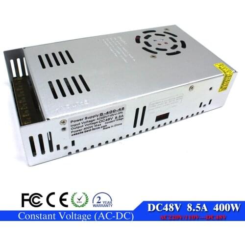 Switching Power Supply dc 48V 8.3A 400w Led Driver Transformers 110V 220V AC to DC48V Power Adapter for Stepper CNC CCTV light